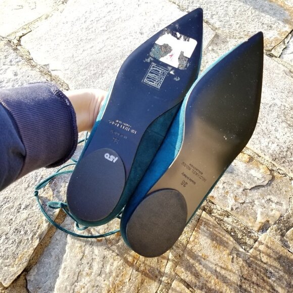 Michael Kors Collection Kallie Lace Up Suede Flats - Picture 9 of 12